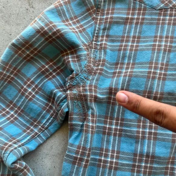 RRL Ralph Lauren Double RL Plaid Flannel Button Shirt Size Small - Picture 7 of 10